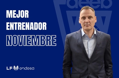 Roberto Iñiguez Mejor Entrenador del Mes de Noviembre-Trofeo AEEB Liga Femenina Endesa