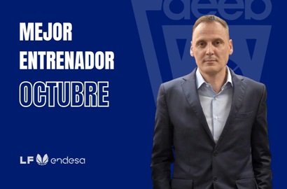 Roberto Iñiguez Mejor Entrenador del Mes de Octubre-Trofeo AEEB Liga Femenina Endesa