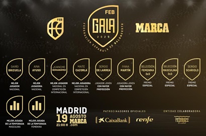 La VI Gala del Baloncesto Español ya tiene a sus premiados 2025