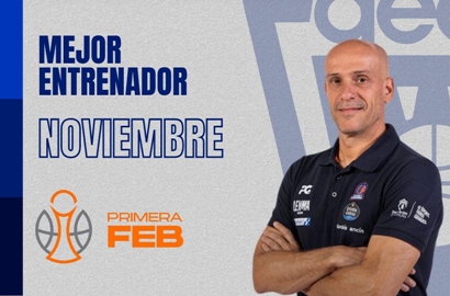 Carles Marco Mejor Entrenador del Mes de Noviembre-Trofeo AEEB de Primera FEB