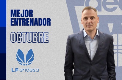 Roberto Iñiguez Mejor Entrenador del Mes de Octubre-Trofeo AEEB de Liga Femenina Endesa